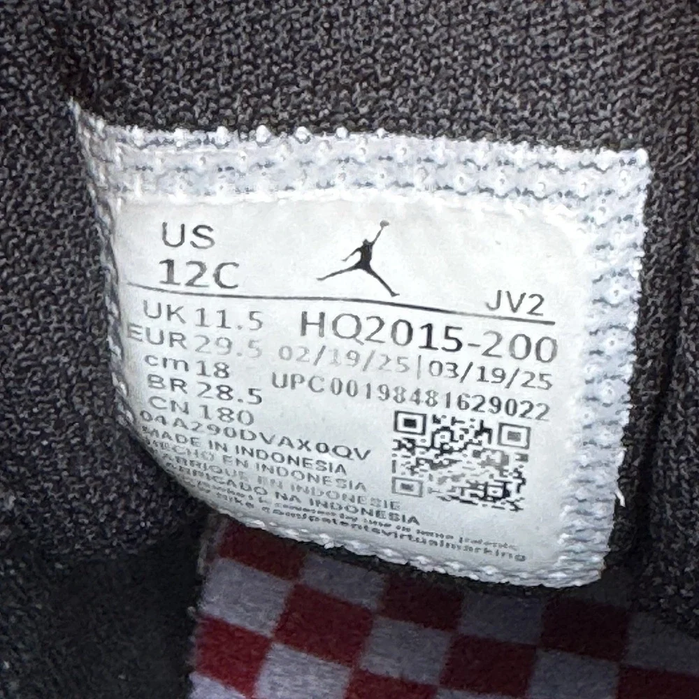 Size 12c - Jordan Air‎ Jordan 1 Low Kids Black/Tan Leather Sneakers HQ2015-200